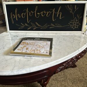 Photo Booth sign and props for wedding